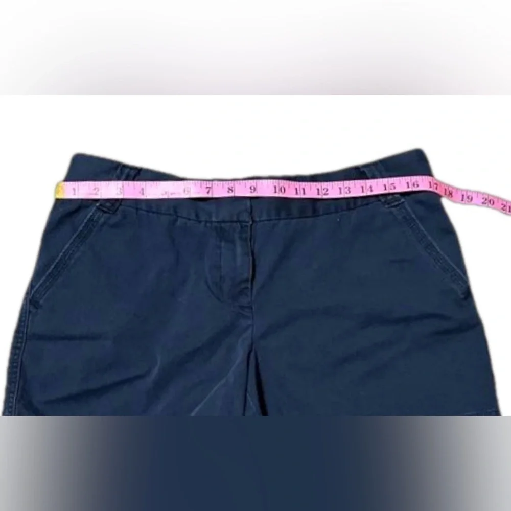 J Crew Weathered Chino Classic Twill City Fit Cotton Navy Shorts Women Size 10